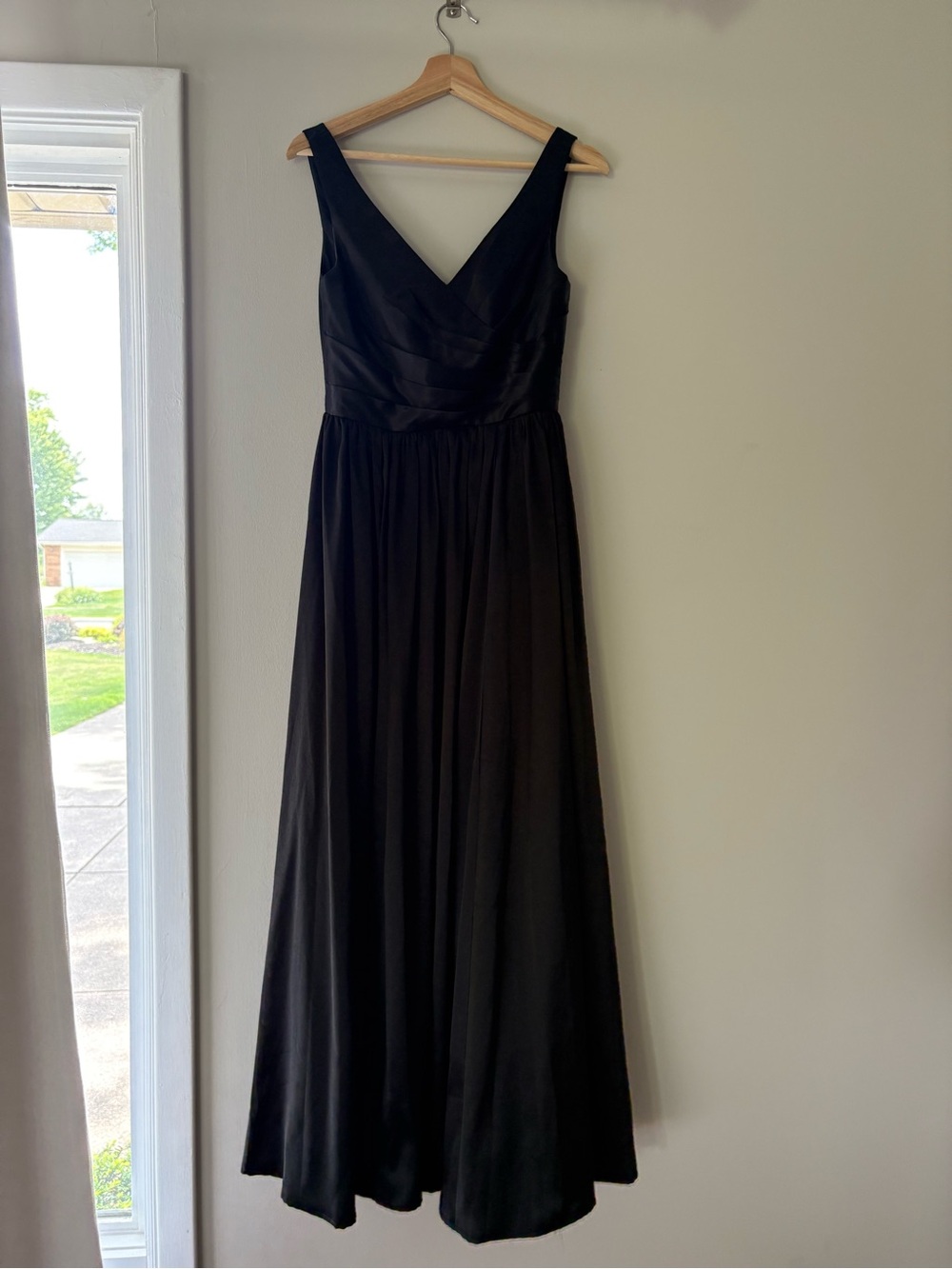 Azazie Black V-Neck Maxi Dress